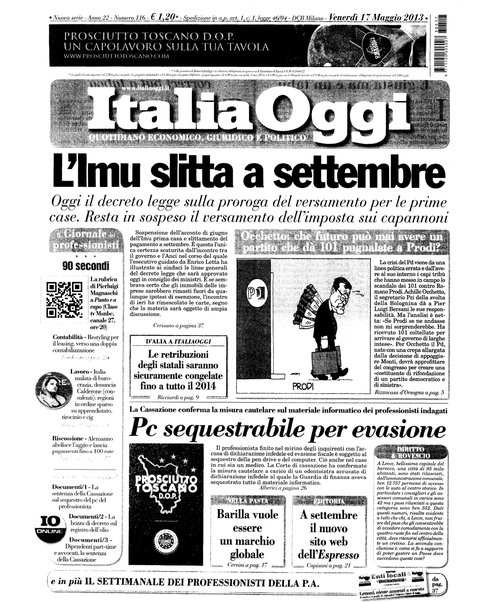 Italia oggi : quotidiano di economia finanza e politica